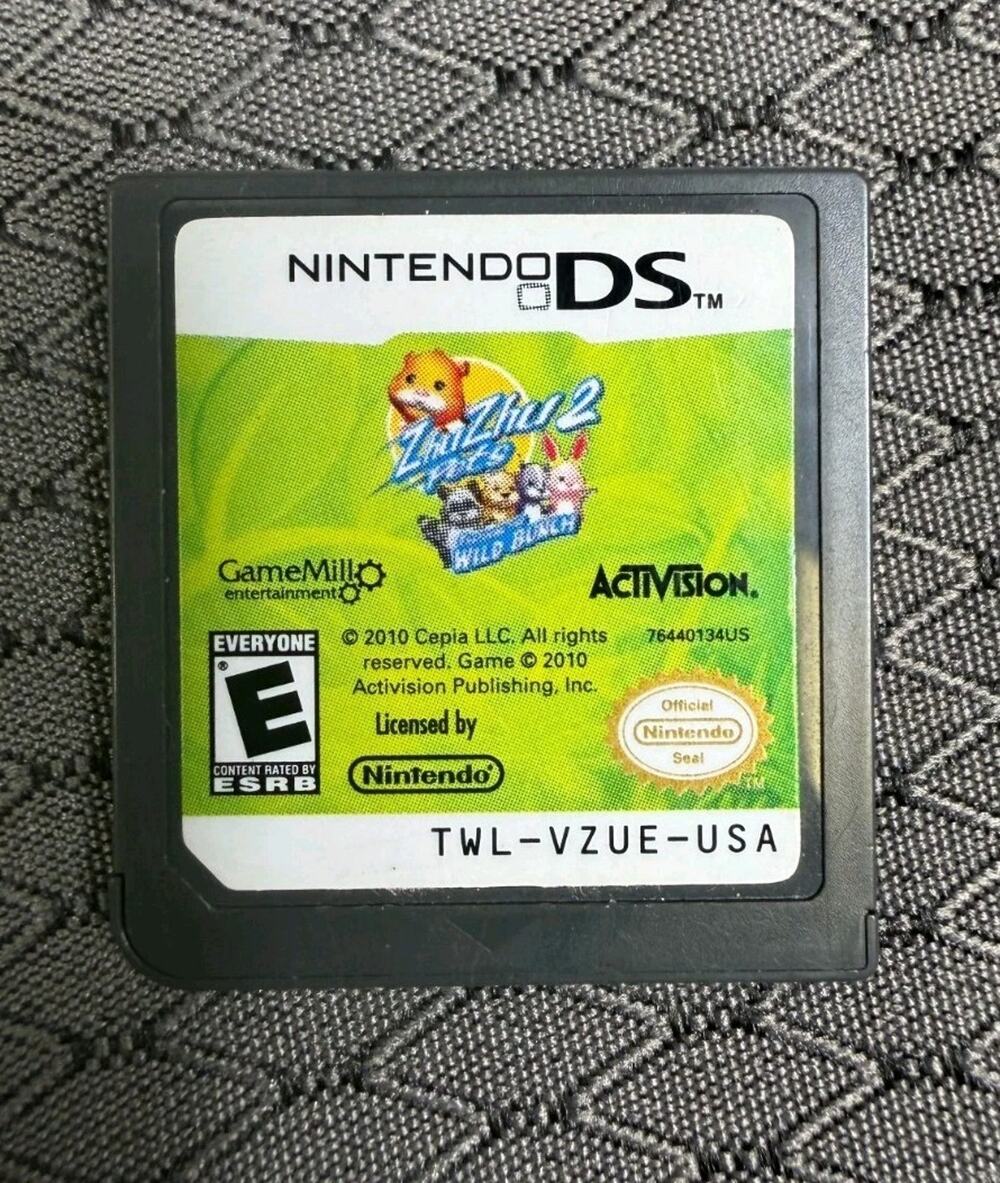 Zhu Zhu Pets 2: Featuring the Wild Bunch (Nintendo DS, 2010) Only Cartridge